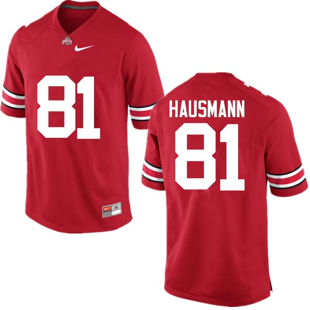 Jake Hausmann Ohio State Buckeyes Men's NCAA #81 Nike Red College Stitched Football Jersey VRG8456KC
